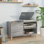 Plattenschrank Grau Sonoma 84,5x38x48 Cm Holzwerkstoff Vidaxl