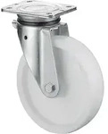 Bs-r Lenkrolle 125mm N100.b10 Platte,kst.wei&szlig;,rl