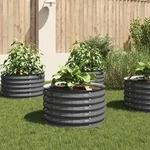 Vidaxl Garden Raised Bed 80x80x44 Cm Galvanised Steel Grey