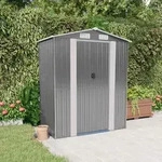Vidaxl Garden Shed Light Grey 192x108x223 Cm Galvanised Steel