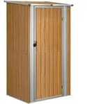 Ger&auml;teschuppen Braun 118,5x97x209,5 Cm Verzinkter Stahl - Vidaxl