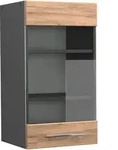 Vicco - K&uuml;chenglasschrank Fame-line, Goldkraft Eiche, 40 Cm