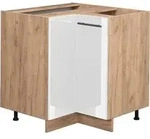 Vicco - Eckunterschrank Fame-line, Wei&szlig; Hochglanz, 80.5 Cm Ohne Arbeitsplatte