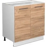 Sp&uuml;lenunterschrank Fame-line, Goldkraft Eiche, 80 Cm Mit Regal, Ohne Arbeitsplatte