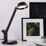 Lampe, Kaila Led Tischleuchte Mit Induktionsladeschale Schwarz, 1x Led Integriert, 8w