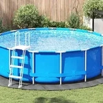 Pool-bodentuch Hellgrau &Oslash;366 Cm Polyester Geotextil Vidaxl