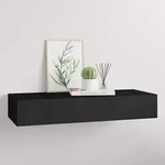 Wandregal Mit Schublade Schwarz 60x23,5x10 Cm Mdf Vidaxl Schwarz