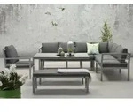 Dining-ecklounge 'lakes Xl', Inkl. Sitzbank, Tisch Und Kissen, Arctic Grey / Reflex