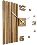 Wanduhr Aus Eichenholz, Modell Lamele, 60 Cm
