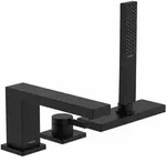 Tecturis E - Badewannenarmatur F&uuml;r Wannenrand, 3-loch-montage, Sbox, Schwarz Matt