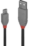 Lindy Usb-kabel Usb 2.0 Usb-a Stecker, Usb-micro-b Stecker 2.00 M Schwarz, Grau 