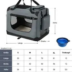 Hundetransportbox Lassie M (grau) Faltbar - 42 X 60 X 44 Cm - Hundebox Mit Decke,