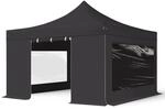 4x4 M Faltpavillon, Premium Stahl 40mm, Seitenteile Mit Panoramafenstern,...