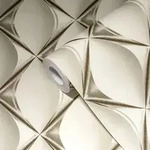 A.s.creations - A.s. Cr&eacute;ation 3d Tapete Greige 10.05 M X 0.53 M 18 Cm (gerade) Vlies