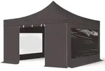 4x4 M Faltpavillon, Premium Stahl 40mm, Seitenteile Mit Panoramafenstern,...