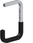 Wandhaken Typ 6 Gummiert 11,5 X 16 X 10 Cm Alumium Blank Schwarz Haken - Alfer