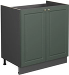 Vicco - Sp&uuml;lenunterschrank Fame-line, Gr&uuml;n-gold Landhaus, 80 Cm Ohne Arbeitsplatte