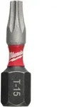 Milwaukee Schrauberbit Shockwave Tx15 / 25 Mm, Torx - 2 Stk.