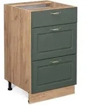 Vicco - K&uuml;chenunterschrank Fame-line, Gr&uuml;n-gold Landhaus, 50 Cm Ohne Arbeitsplatte