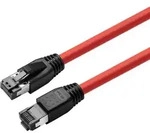 Cat8.1 S/ftp 0,25m Rot Geschirmt Lszh,awg 24 - Microconnect
