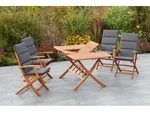 Comodoro Set 9tlg 4 Sessel Kissen Tisch 110(160)x90cm
