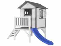 Spielhaus Beach Lodge xl in Weiß mit Rutsche in Blau Stelzenhaus aus fsc Holz...