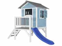 Spielhaus Beach Lodge xl in Blau mit Rutsche in Blau Stelzenhaus aus fsc Holz...