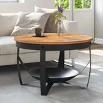 Couchtisch &Oslash;68x43 Cm Massivholz Akazie - Vidaxl
