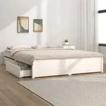 Bett Mit Schubladen Wei&szlig; 160x200 Cm Vidaxl