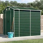 Vidaxl Ger&auml;tehaus Gr&uuml;n 191x215x198 Cm Verzinkter Stahl