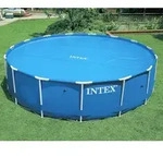 Pool-solarplane Blau 348 Cm Polyethylen Intex