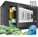 Kesser&reg; Elektr. Tresor Inkl. Batteriebox Elektronischer Safe 3x