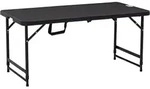 Outsunny Gartentisch Klappbar Kunststoff 118 X 60 X 74 Cm Wetterfest Klapptisch,