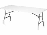 Gartentisch Gartenklapptisch Outdoor-Tisch, 180 cm x 75 cm x 73 cm, Weiß +...