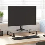Monitorst&auml;nder Schwarz 60x35x8 Cm Hartglas Und Metall Vidaxl