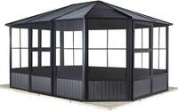 Alu Pavillon Kaltwintergarten Charleston 1215 Anthrazit 384x489x281 Cm - Sojag