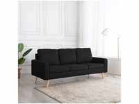 3-Sitzer-Sofa,Sofas gerade Schwarz Stoff vidaXL321523
