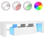 Vidaxl Tv Cabinet With Led Lights White 140x36,5x40 Cm