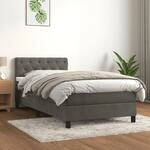 Boxspringbett Mit Matratze Dunkelgrau 80x200 Cm Samt Vidaxl