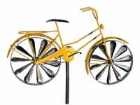 Gartenstecker Metall Fahrrad xl 160 cm Gelb 96101 Shabby Windspiel Windrad...