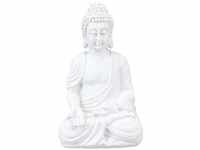 Buddha Figur sitzend, 17,5 cm hoch, Garten Dekofigur, wetterfest & frostsicher,