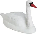 Gartendeko Schwan, Schwimmend, Zum Festbinden, Kunststoff, Wetterfest, Xxl Dekofigur