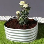 Vitavia - Hochbeet 'terra 401', Aluminium Blank, 40 Cm, Modell 'rund'
