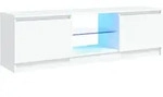 Tv-schrank Mit Led-leuchten Wei&szlig; 120x30x36 Cm Vidaxl