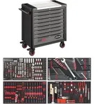 Vigor Werkstattwagen Series Xl, Edelstahl-arbeitsplatte, Mit Sortiment, 375-tlg.,
