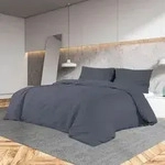 Vidaxl Duvet Cover Set Anthracite 260x240 Cm Cotton