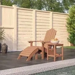 Gartenstuhl Adirondack Mit Fu&szlig;st&uuml;tze Und Tisch Pehd Braun