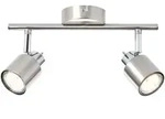 Brilliant - Lampe Andres Spotrohr 2flg Nickel/chrom 2x Par51, Gu10, 10w, Geeignet