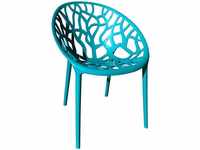 Gartenstuhl Kunststoff Stapelstuhl Bistrostuhl Küchenstuhl Stuhl Stapelbar, Blau, 1