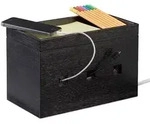 Kabelbox Bambus, Steckdosenleiste & Kabel Verstecken, Kabelmanagement Schreibtisch,